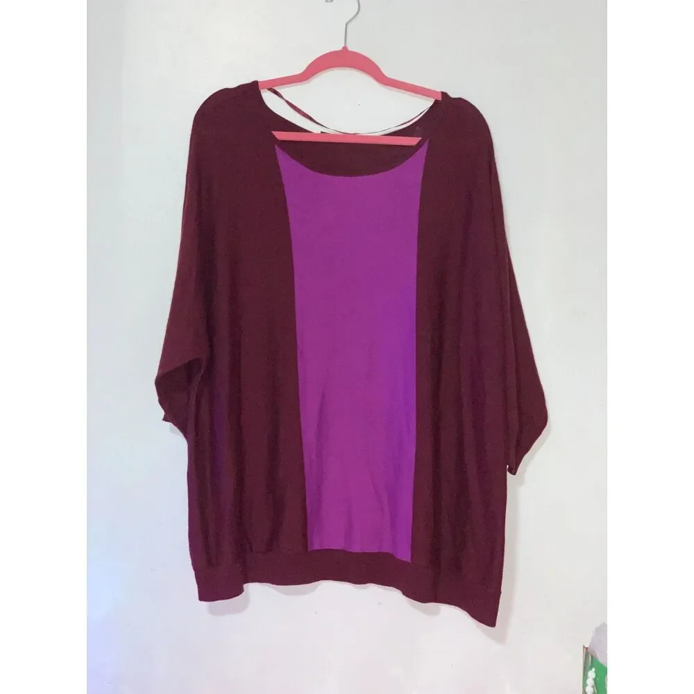 Lane Bryant classic fit pullover sweater, flattering colorblock size 22/24